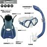 2-window 0191649079295 Divers Matrix Adult Snorkel Set Mask Compact