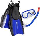 1000blue Typhoon Sports Snorkeling Combo Set Youth Kids Child Snorkel Fins