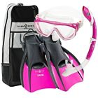 1002092-1002095 Aqua Lung Sport Diva Lx Island Dry Snorkel Trek Fin