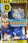 1169640 Divers Youth Silicone Snorkeling Kit Foot Size Blue
