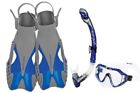 12807-bl-s-m Body Glove Cirrus Mask Snorkel Fin Set Blue 882930055226