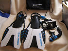 1530 Us Divers Snorkel Mask Fin Set Mesh Bag Size Mens