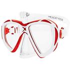 17037lredwht Body Glove Passage Adult Dive Mask Large Free 882930150532