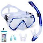 18july18002 Snorkel Set Snorkeling Diving Mask With Impact Resistant 602860871365