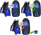 2004 Typhoon Sports Free Bluetooth Teen Snorkel Fins Mask Bag