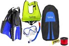 2006 Typhoon Sports Free Speaker Teen Snorkel Fins Mask Vest Bag