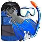 258085 Us Divers Pakala Adult Snorkel Set Blue Fits 754097240527