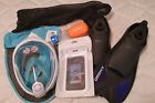 272640 Subea Easybreath Full Face Snorkel Women Fins Waterproof Phone Bag