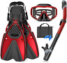 313041124179 Goosprey Mask Fins Snorkeling Gear For Adults Men