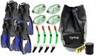 4010 Typhoon Sports Free Speaker Snorkels Fins Masks Backpack Combo Set
