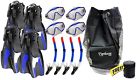 4011 Typhoon Sports Free Speaker Snorkels Fins Masks Backpack Combo Set