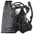 43396-120112 Cressi Snorkeling Scuba Diving Mask Fins Dry Snorkel Set Mens 43396-120112 Cressi Snorkeling Scuba Diving Mask Fins Dry Snorkel Set Mens