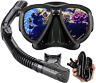 445018957947 Auscoumer Dry Snorkel Mask Set Snorkeling Gear Panoramic
