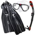 647732668292 Seac Pro Dive Mask Fin Snorkel Set Scuba 887728085096