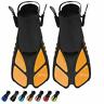 650066638701 Bps Short Adjustable Swim Fins Free Diving Snorkeling