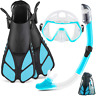 726084876002 Zeeporte Mask Fin Snorkel Set With Adult Snorkeling