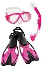 753061-pink-s-m Speedo Adventure Dive Mask Snorkel Fins Set Pink Small Medium 753061-pink-s-m Speedo Adventure Dive Mask Snorkel Fins Set Pink Small Medium