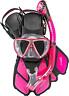 843607047418 Cressi Bonete Pro Dry Set Translucent Pink Xl