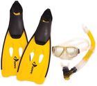 98641 Poolmaster Snorkeling Set Flippers Snorkel Goggles Polycarbonate Lens 0085334986411