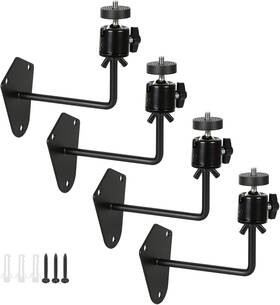 Universal1 Acuxiaza Ca-qbzj-4 4 Pack Metal Camera Wall Mount Heavy Duty With Universal1/4-20 Threaded