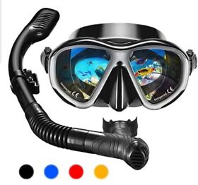 Od195b Adult Snorkel Set Anti-fog Mask With Impact Resistant Panoramic Glass