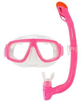 Aksp500np Akona Jr Mask And Snorkel Set Neon Pink