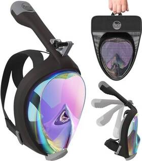 Aleoron 654114728895 Foldable Snorkel Full Face For Adults - Latest Dry Top System 180 Panoramic Aleoron 654114728895 Foldable Snorkel Full Face For Adults - Latest Dry Top System 180 Panoramic