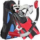 53242312615 Alpxps Snorkeling Set Panoramic View Mask Pivot Fins