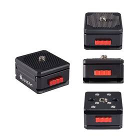 Qr100 Annsm Tripod Quick Release Plate Camera Mount Adapter - Square Black
