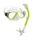 Aql-wmdsc-yl Aqua Lung Scuba Snorkeling Dive Mask Dry Snorkel Set Yellow
