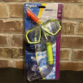 Aqua 044194215024 Impulse Max Mask And Snorkel Dual Lens Purge Valve Age 12 New