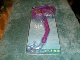 Vqk1632 Aqua Kauai Kids Mask And Snorkel Set Child 6 Purple Latex-free New