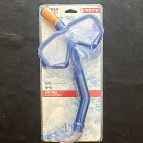 16617glts Aqua Leisure Sanibel Youth Mask And Snorkel Set Blue Mpn