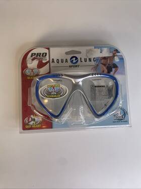 Aqua Lung 053086024804 Sport Womens Blue Silicone Swimming Face Mask-goggles Adjust 3 Way