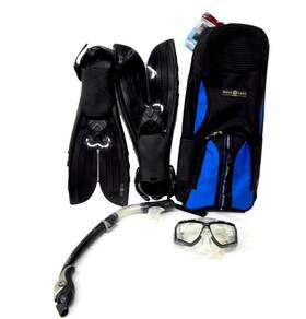 Aqua Lung 053242210218 Aqualung Snorkel Set With Split Blade Fins
