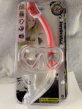 Aqua Lung 053242323314 Pink Ladies - Us Divers Easy Adjust Hypoallergic Silicon Snorkel Mask