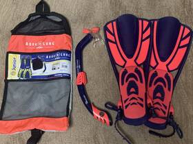 Aqua Lung 053242329996 Junior Snorkel Fins And Carrying Shoulder Bag Fin Size 5-8 No Mask