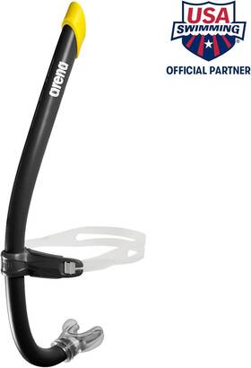 004826-501-ns Arena Unisex Swim Snorkel Iii For Adults Lap Swimming Training Black One Size