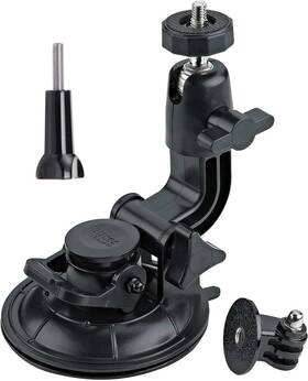 4332316584 Asocea Action Camera Suction Cup Mount Windshield Holder Tripod Silver