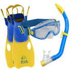 Avila Kid Snorkeling Set With Mask Snorkel Fins And Gear Bag Included Small New