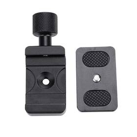 Awstroe0aif73xzsv Awstroe 30mm Camera Adjustable Clamp Qr Plate - Aluminium Alloy Mini Quick Black