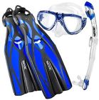 B075m8zwrg Seac Pro Dive Mask Fin Snorkel Set Blue