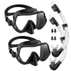 Bairuifu 974590444763 2 Pack Snorkeling Gear For Adults Frameless And Snorkel Sets Panoramic Anti Bairuifu 974590444763 2 Pack Snorkeling Gear For Adults Frameless And Snorkel Sets Panoramic Anti