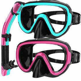 Bairuifu 974590446958 2 Packs Dry Snorkel Mask Set Snorkeling Gear For Adults Scuba Diving Swi Bairuifu 974590446958 2 Packs Dry Snorkel Mask Set Snorkeling Gear For Adults Scuba Diving Swi