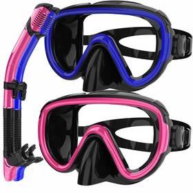 Bairuifu 974590446965 2 Packs Dry Snorkel Mask Set Snorkeling Gear For Adults Scuba Diving Swi