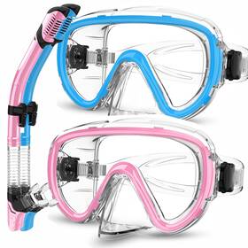Bairuifu 974590446989 2 Packs Dry Snorkel Mask Set Snorkeling Gear For Adults Scuba Diving Swi