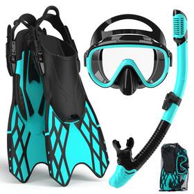 Bairuifu 977299701717 4 In 1 Snorkeling Gear For Adults - Genuine Advanced Anti-fog Panoramic Dry