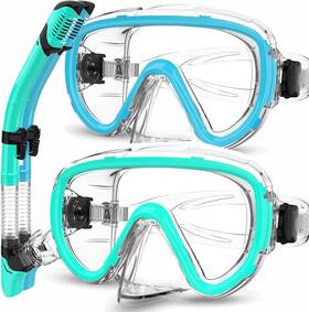 Bairuifu Fc202605-006f 2-pack Snorkel Gear For Adults Enhanced Anti-fog And Anti-leak Snorkeling B
