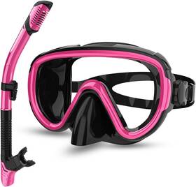 Od202409-240110004d Bairuifu Snorkel Set Anti-fog Diving Mask Dry Tube Adults Scuba Gear Panoramic View