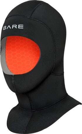 066924blk-05xs Bare 7mm Ultrawarmth Coldwater Hood Black Medium